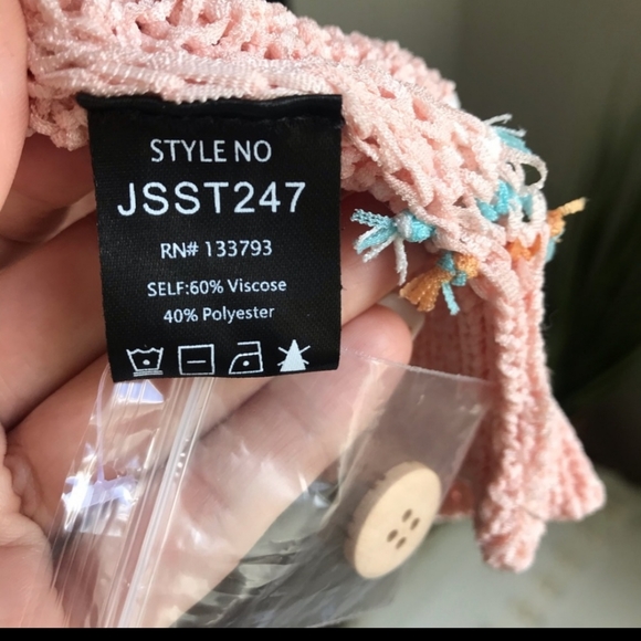 BNWOT POL Oversized Pink Striped Cardigan. - Picture 8 of 16